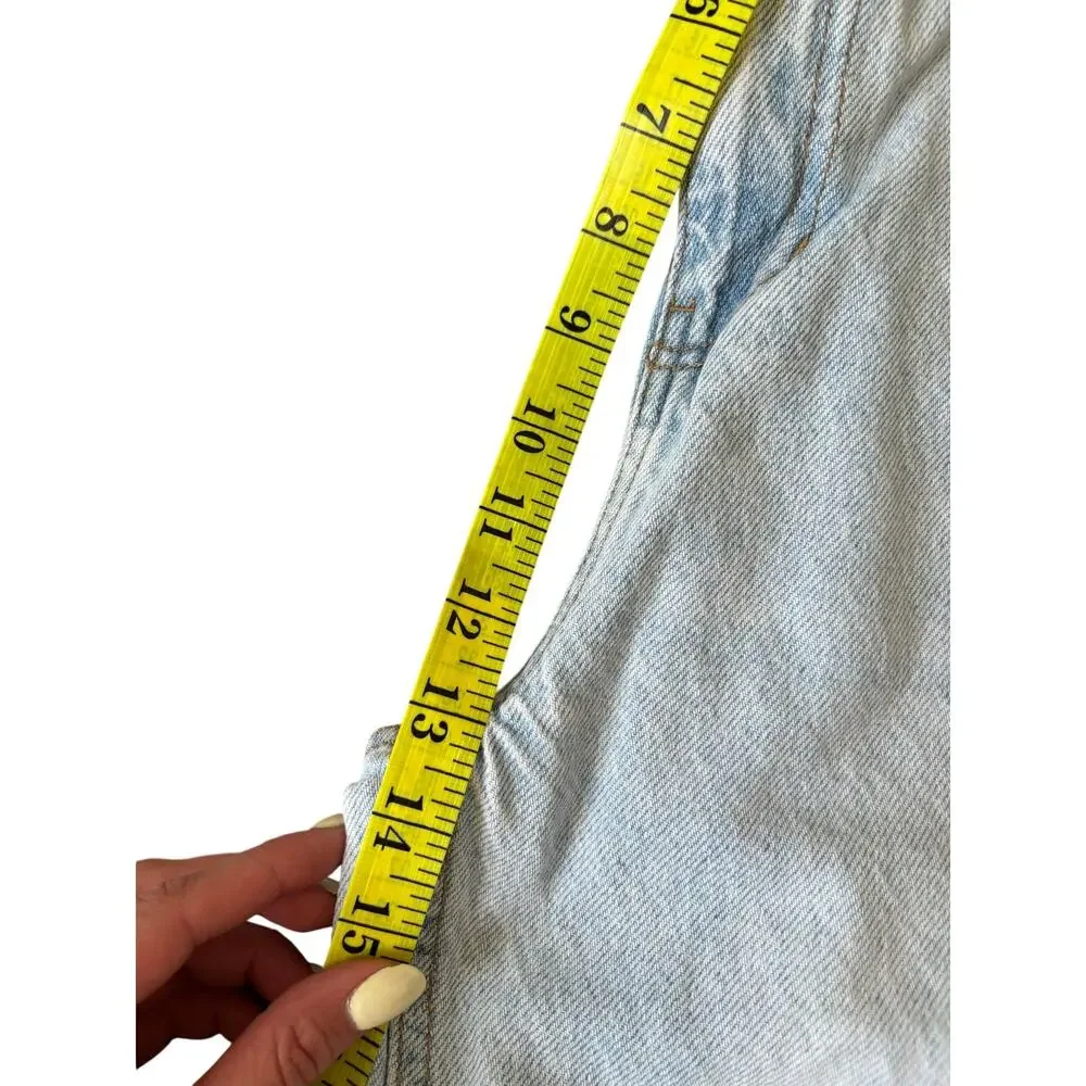 PacSun High Rise Straight Leg Jeans Women 28x31 Light Wash Denim Blue - Picture 9 of 10